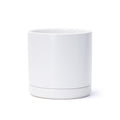 D'vine Dev 8.2 Inch Ceramic Planter Pot, White, 94-O-D-1