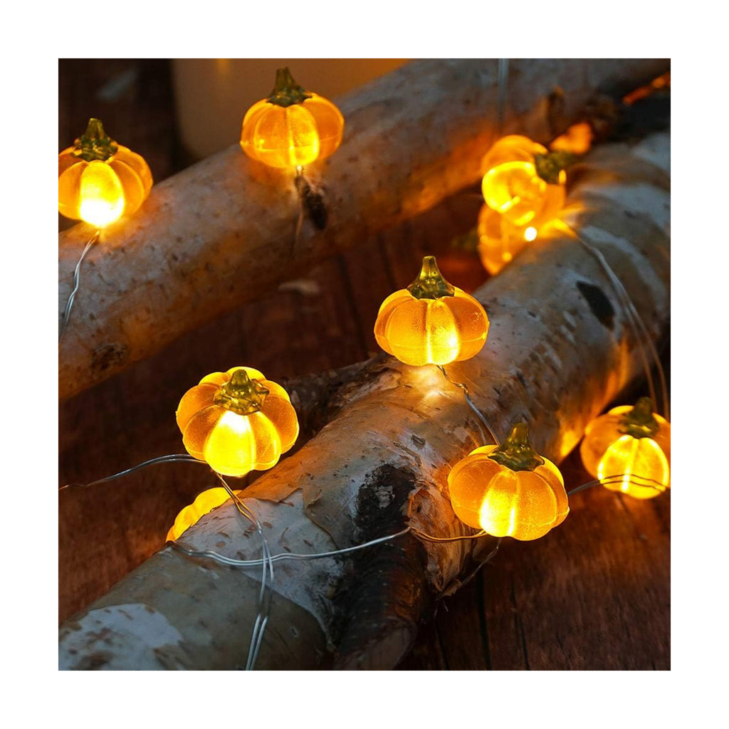 BOHON Pumpkin Lights String 3D Jack-o-Lantern with Remote Timer