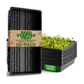 10x20 Inch Black Plastic 50 Pack Plant Propagation Tray No Holes