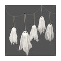 Decor365 Small Hanging Ghosts with White Creep Cloth and Black Eyes Summerween Party Decorations Classroom Living Room Outdoor Halloween Decorations Spooky Scary Ghost To Hang from Trees (Pack Of 12)