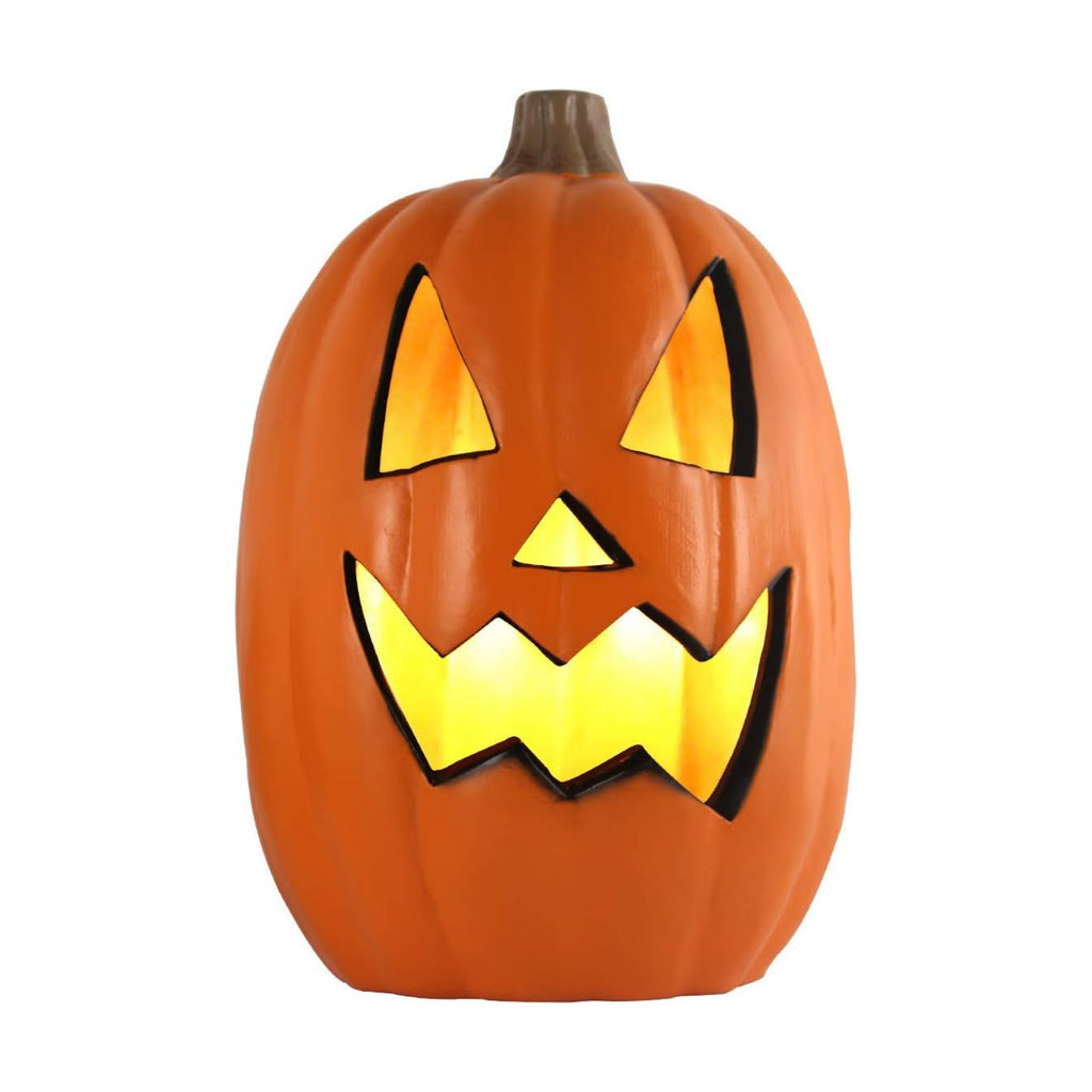 16" Halloween Lighted Pumpkins with ETL Certified Cord and 2 Safety Fuse - Indoor Outdoor JackoLantern Decoration for Halloween Party Home Décor - Round Lightened Pumpkin 16 Inch
