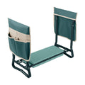 Pure Garden 2-in-1 Foldable Garden Kneeler and Seat, Green | Garden Kneeling Pad Stool - Removable Pockets for