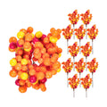 Whaline Artificial Berry Stems 12 Pack Fall Floral Picks and Sprays 5.9 Inch Autumn Orange Berry Twig Stem Branches for Autumn Thanksgiving Harvest Christmas Tree Wedding Holiday DIY Crafts Decoration