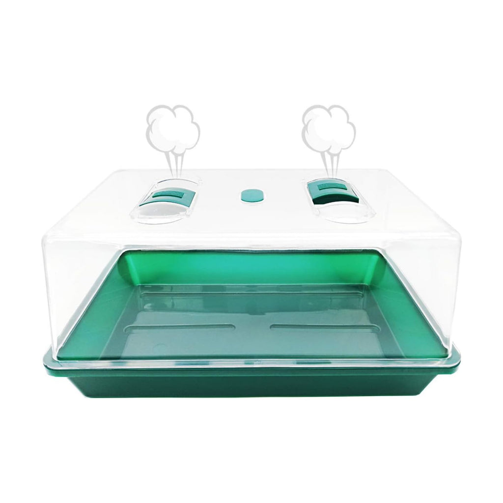 LeJoy Garden Reusable Propagator Tray Vented Dome for Seedlings & Clones | Thickened Clear Plastic, Large 15in×7.1in