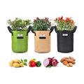 Sungmor 3PC Large Fabric Pots, 10 Gallon Non Woven Planters | Patio Garden Bags Cloth Pots, Heavy Duty Thick Planters