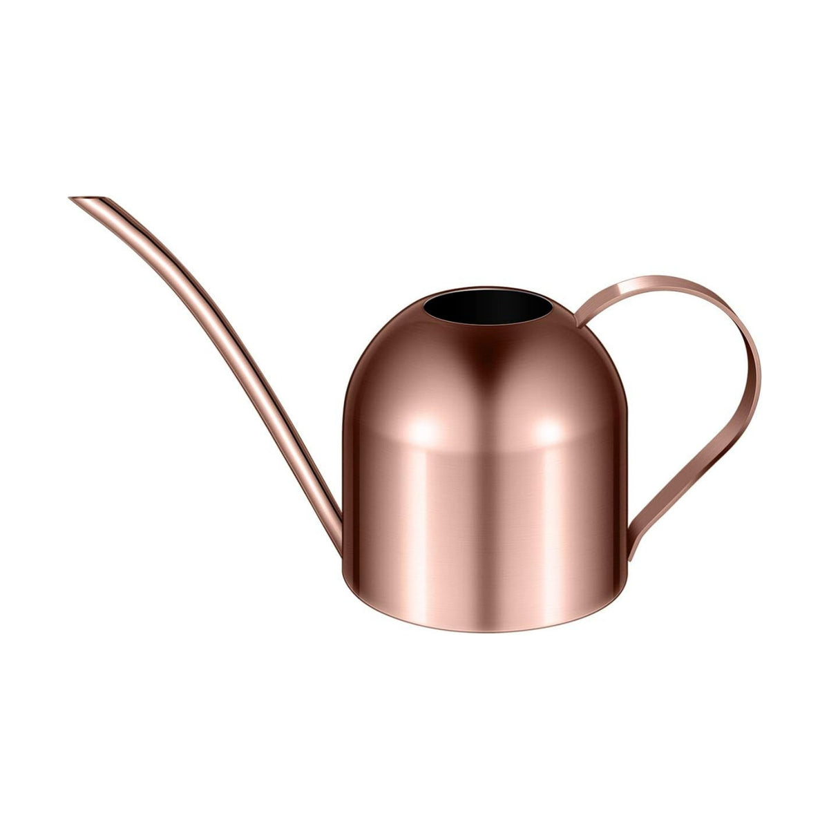 Yardwe 1000ml Stainless Steel Watering can for Indoor Plants, Long Spout Watering Pot for Garden Home Office, Rose Gold