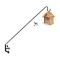 ERYTLLY Heavy Duty Deck Hook, Extensible and Adjustable Deck Hook with 2" Non Slip Horizontal Clamp for Hanging Bird Feeder, Plants, Suet Baskets,Wind Chimes,Lanterns and More