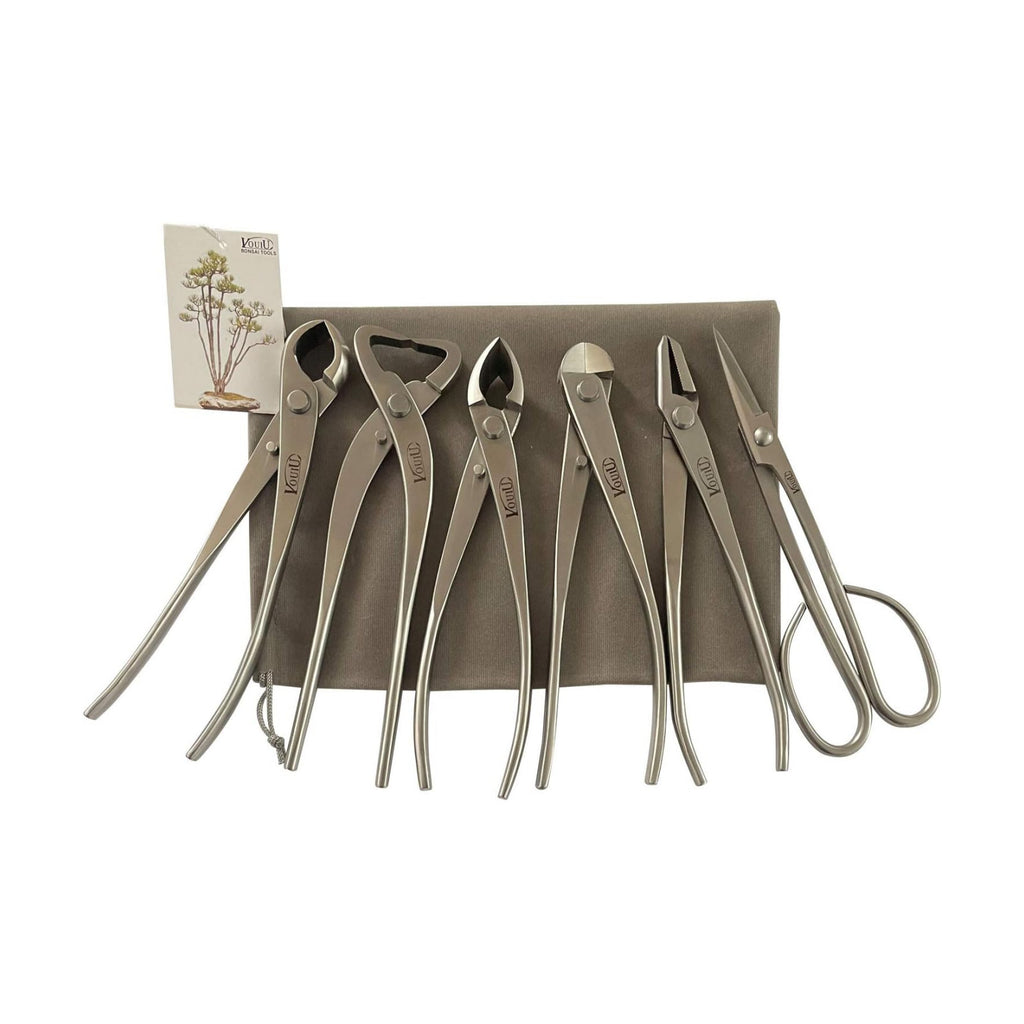 vouiu 6-Piece Bonsai Tool Set,Knob Cutter,Trunk Splitter,Concave Cutter,Wire Cutter,Jin Pliers,Bonsai Scissors