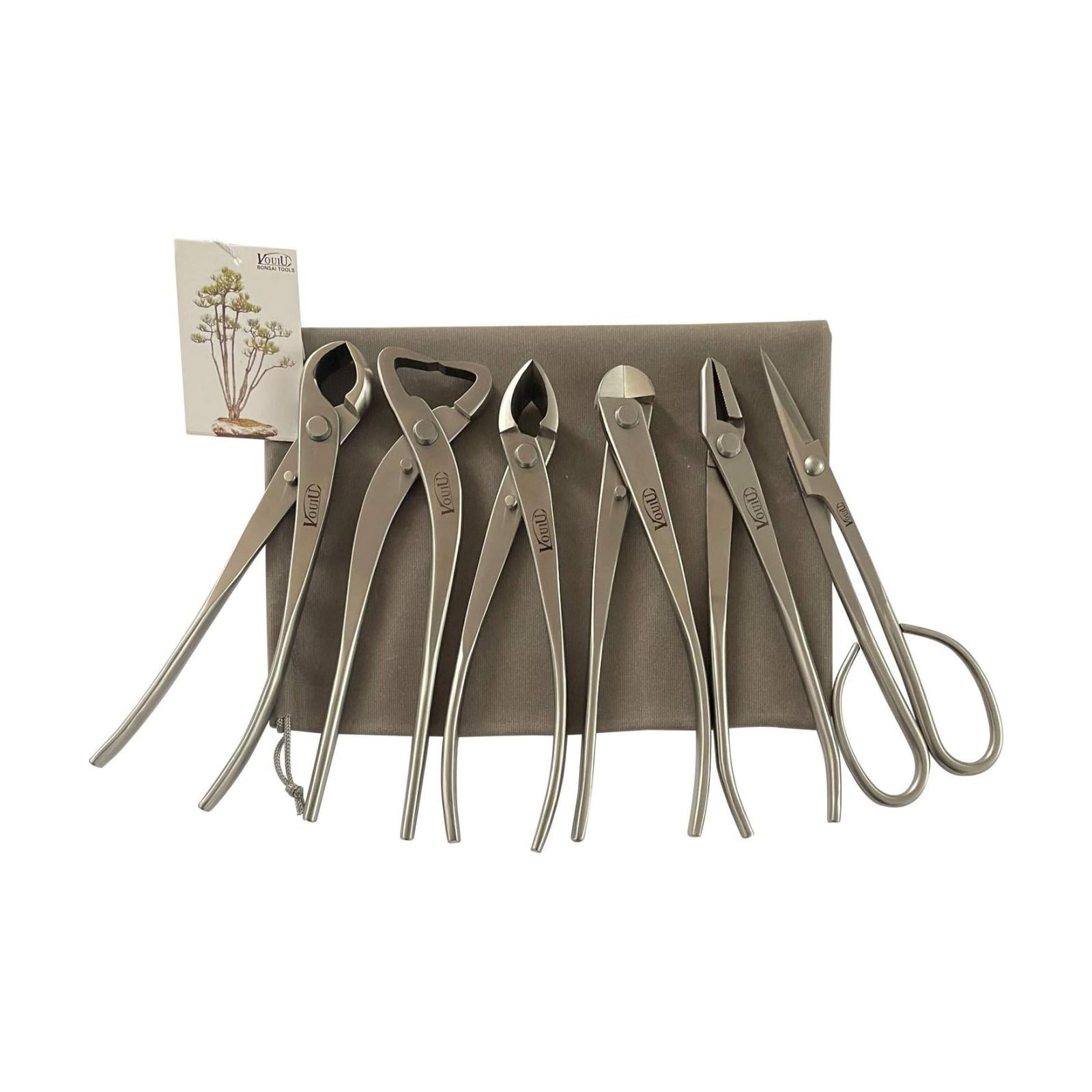 vouiu 6-Piece Bonsai Tool Set,Knob Cutter,Trunk Splitter,Concave Cutter,Wire Cutter,Jin Pliers,Bonsai Scissors