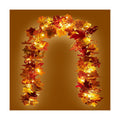 KASZOO 2 Pack Fall Maple Garland with 40 LED String Light- 5.8ft/Piece Artificial Fall Foliage Garland Autumn Decor for Home Wedding Party