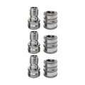 MTM Hydro Pressure Washer Garden Hose Adapter Set, 6 Piece, 3x3 | Kit with 3/4 in Quick Connect Fittings, Stainless