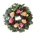 WANNA-CUL 24 Inch Pink Champagne Rose Spring Wreath for Front Door