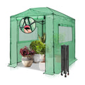 EAGLE PEAK 8x6 Easy Setup Pop Up Greenhouse, Clear/Green | Walk-In Greenhouses for Outdoors, Green House for Winter