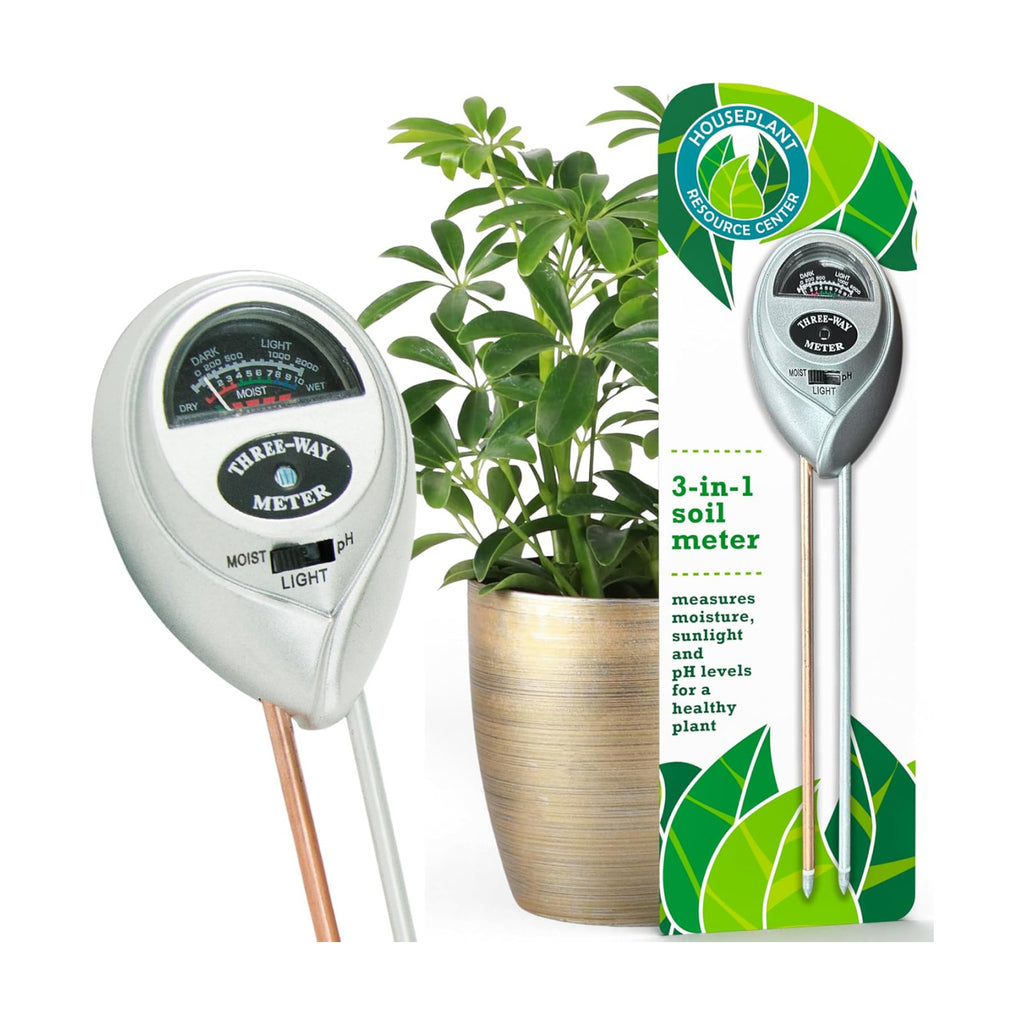 Houseplant Health Meter, 3-in-1 Soil Moisture, Sunlight & pH Testing Tool