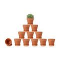 Riseuvo 3 Inch Terra Cotta Pots with Saucer - 12 Pack Clay Flower Pots with Drainage, Great for Plants, Crafts, Wedding