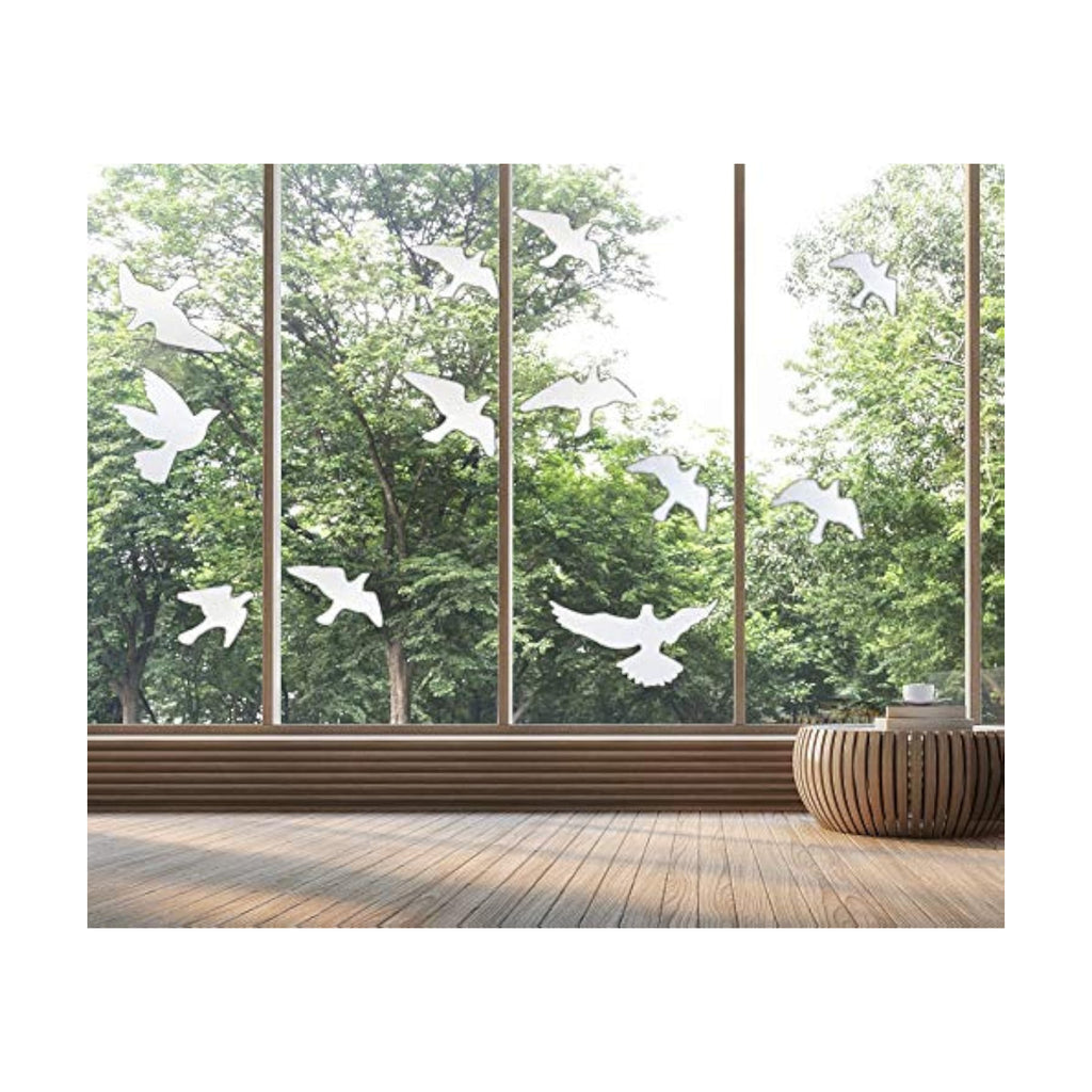 Anti-Collision Window Bird Stickers Decals Glass Door Protect and Save Bird Strikes (Clear)