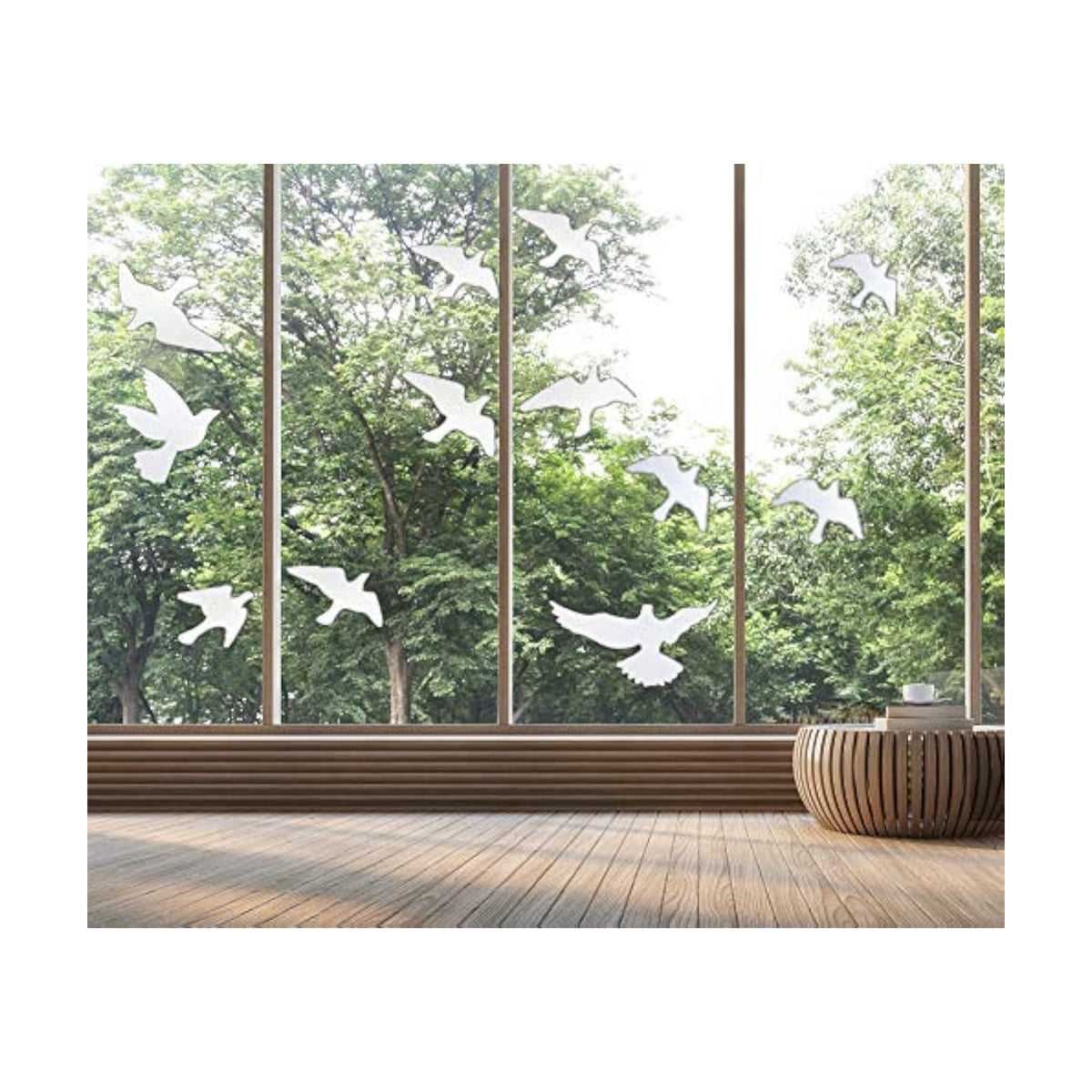 Anti-Collision Window Bird Stickers Decals Glass Door Protect and Save Bird Strikes (Clear)