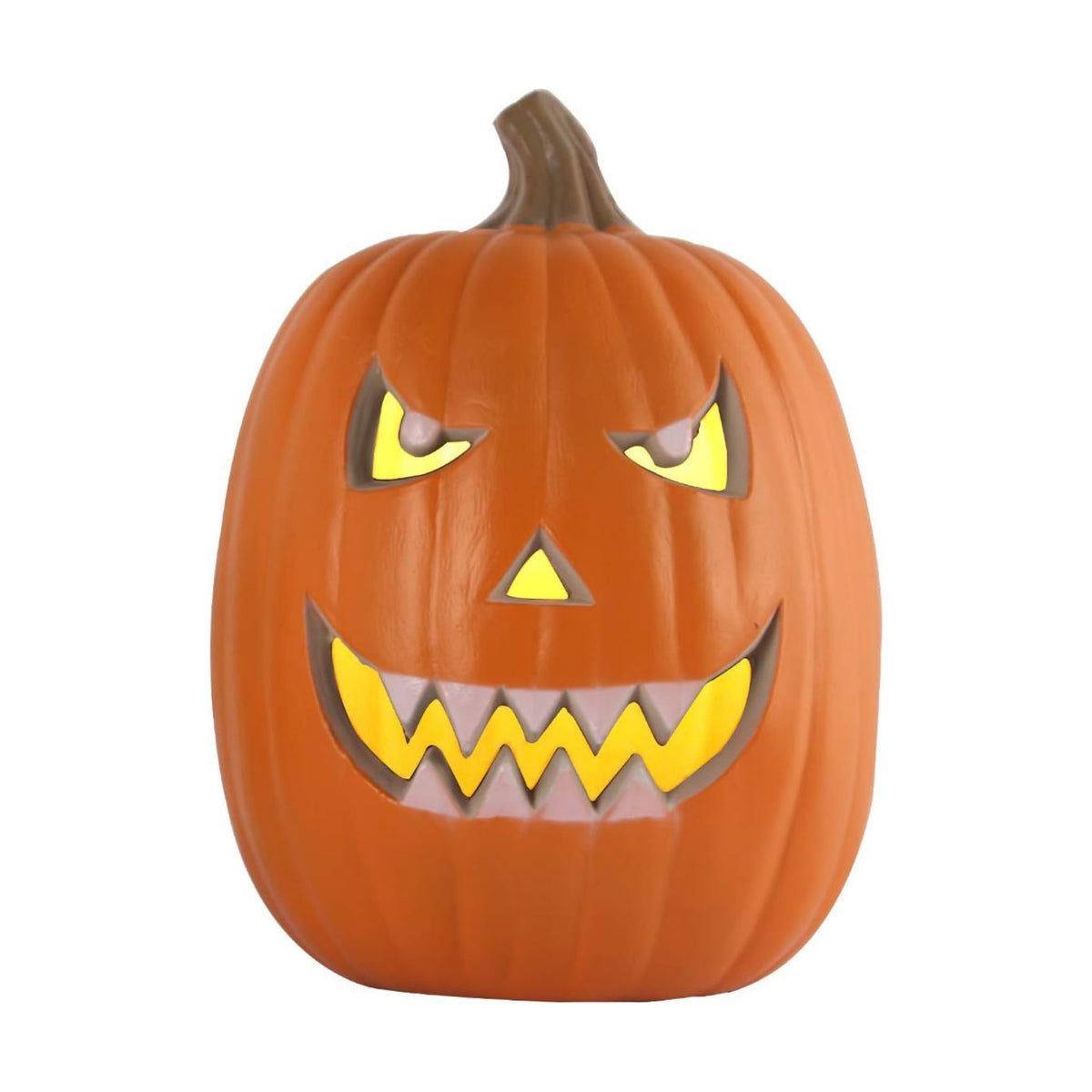 13" Jack O' Lantern - Prelit Waterproof Pumpkin for Halloween- Plastic JackoLantern Indoor Outdoor Decorations 13"