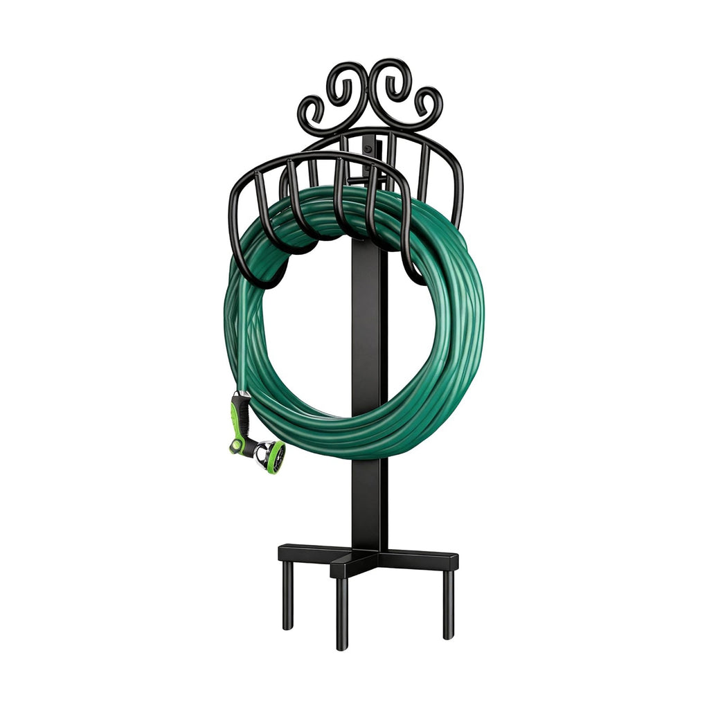 AMAGABELI GARDEN & HOME Hose Holder for Outside Freestanding 150 Feet Christmas Gift Heavy Duty Metal Detachable