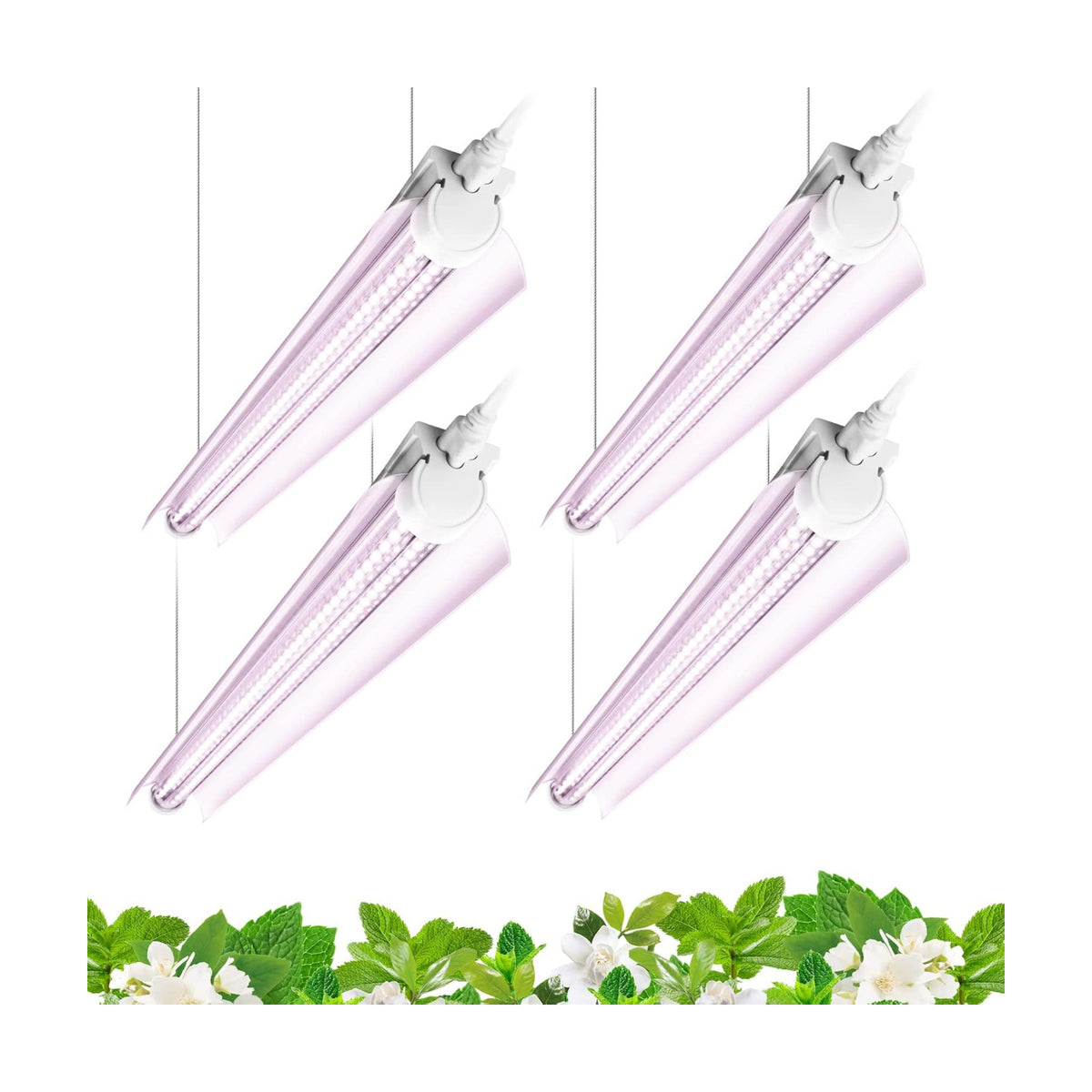 Barrina T8 2FT Growing Light, Full Spectrum Indoor Plant Light, 4 Packs