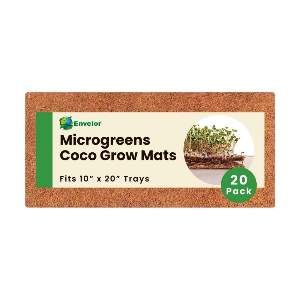 Envelor Coco Coir Fiber Grow Mat for Microgreens 10 x 20 Inches Coconut Coir Seed Starter Liner for Growing Trays
