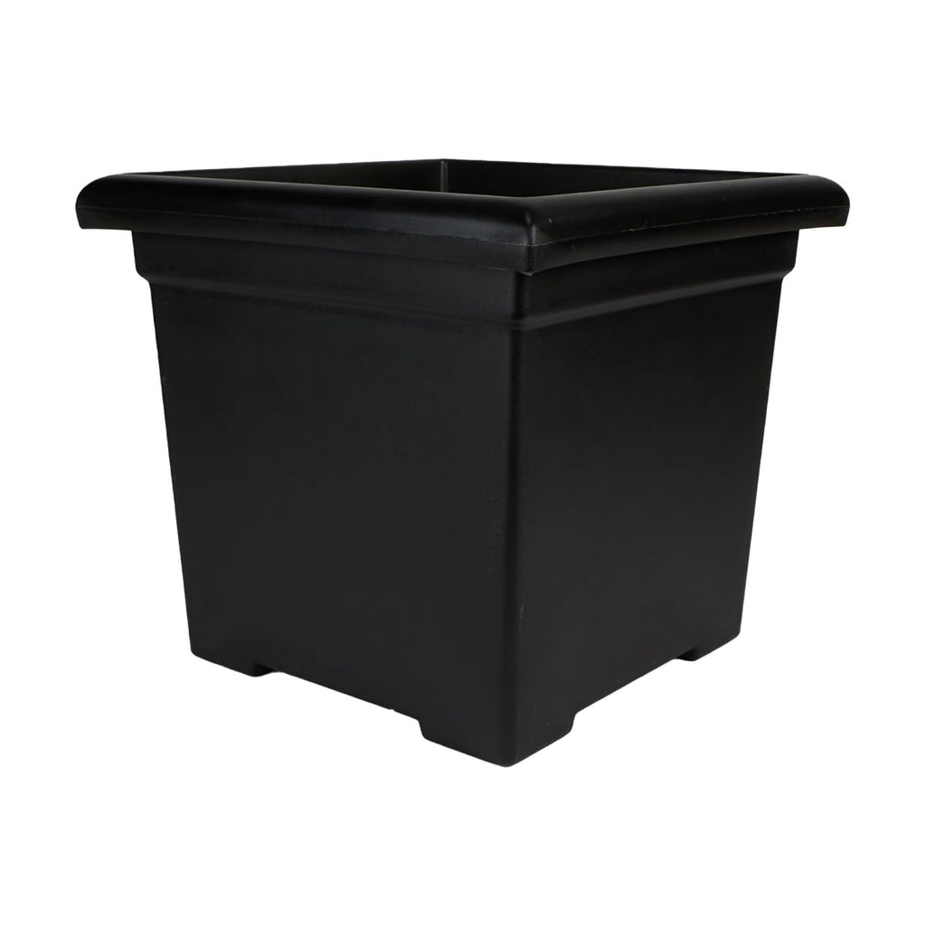 The HC Companies Accent Square Plant Pot w/Drainage - Classic Planters for Outdoor Plants & Indoor Plants - Lightweight