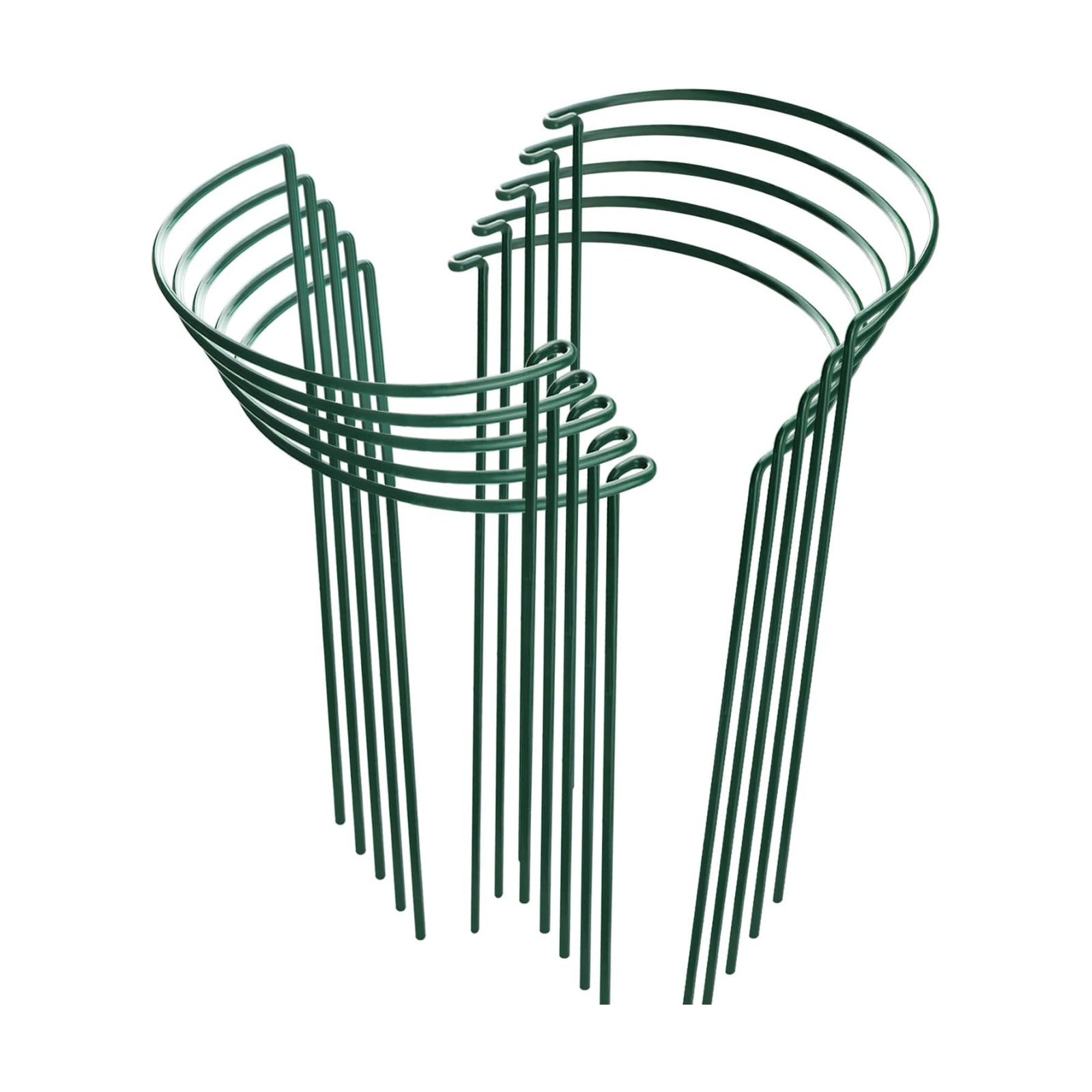 HiGift 10 Pack Peony Cages and Supports, 10" (W) x 16"(H) Plant Support, Heavy Duty Metal Plant Support Stake for