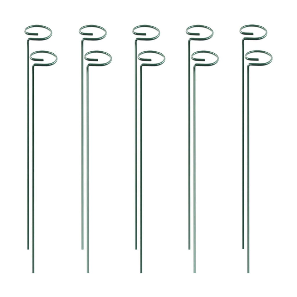 HiGift 10 Pack 24 inch Plant Stakes and Supports, Metal Flower Stakes for Potted Plant Indoor, Garden Stakes for Tall