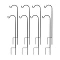 Urban Deco 8 Pack Heavy Duty Shepherds Hook, 37 Inch Tall Plant Hooks | Adjustable Height Garden Stakes & Plant Hooks