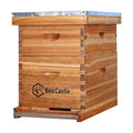 BeeCastle 8 Frame Langstroth Bee Hive Coated with Beeswax Includes Beehive Frames and Waxed Foundations (1 Deep Box & 1