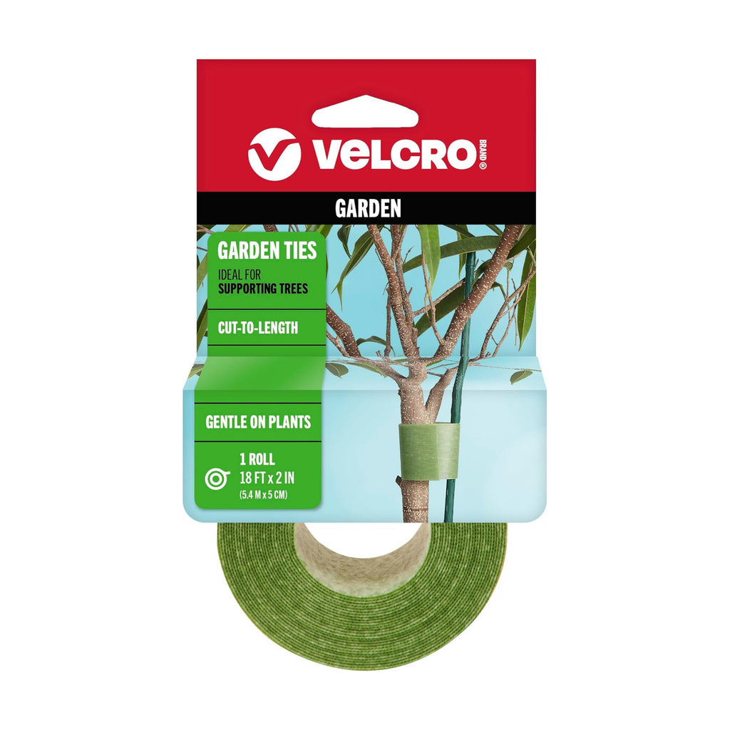 VELCRO Brand ONE-WRAP Tree and Plant Ties, 18 Ft x 2 in, Green