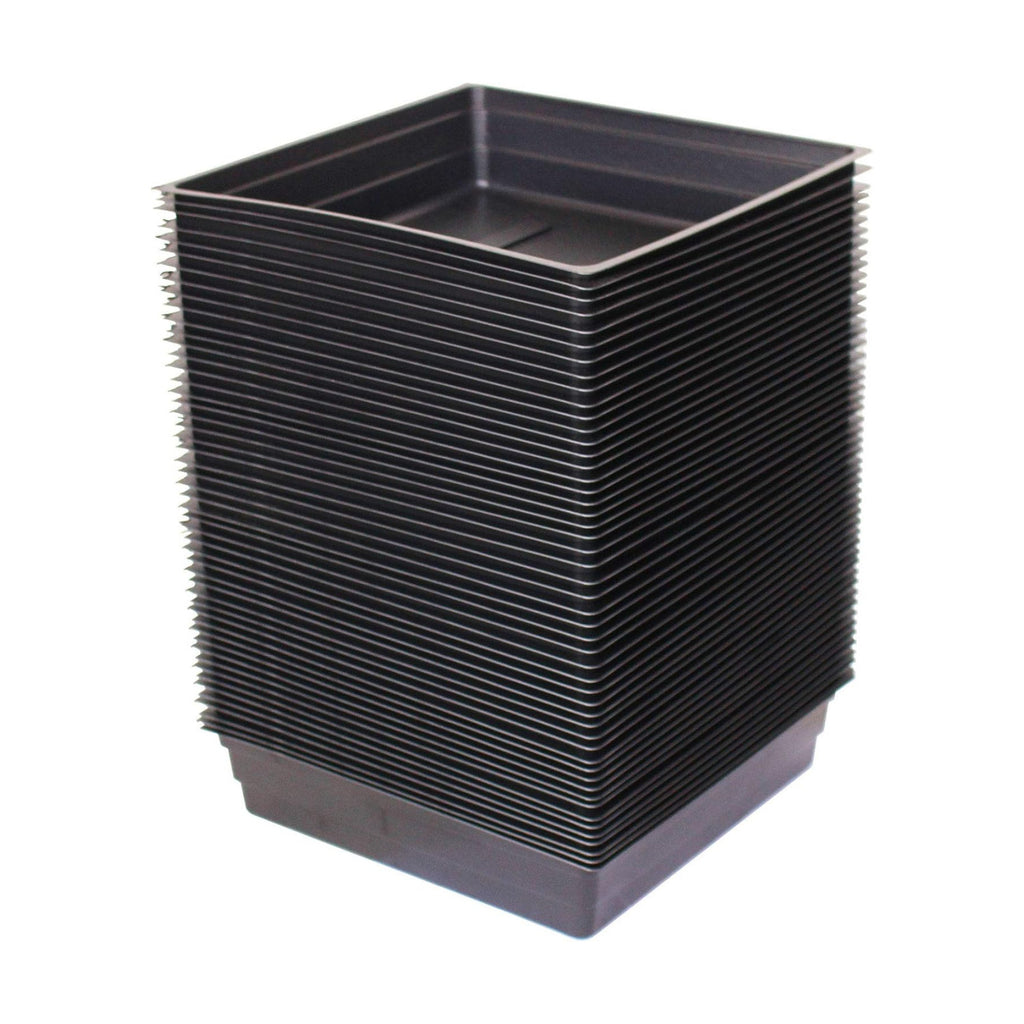 Handy Pantry 50-Pack 1010 Garden Growing Trays Without Drain Holes 10 x 10 | Plastic Plant Trays No Holes Wheatgrass