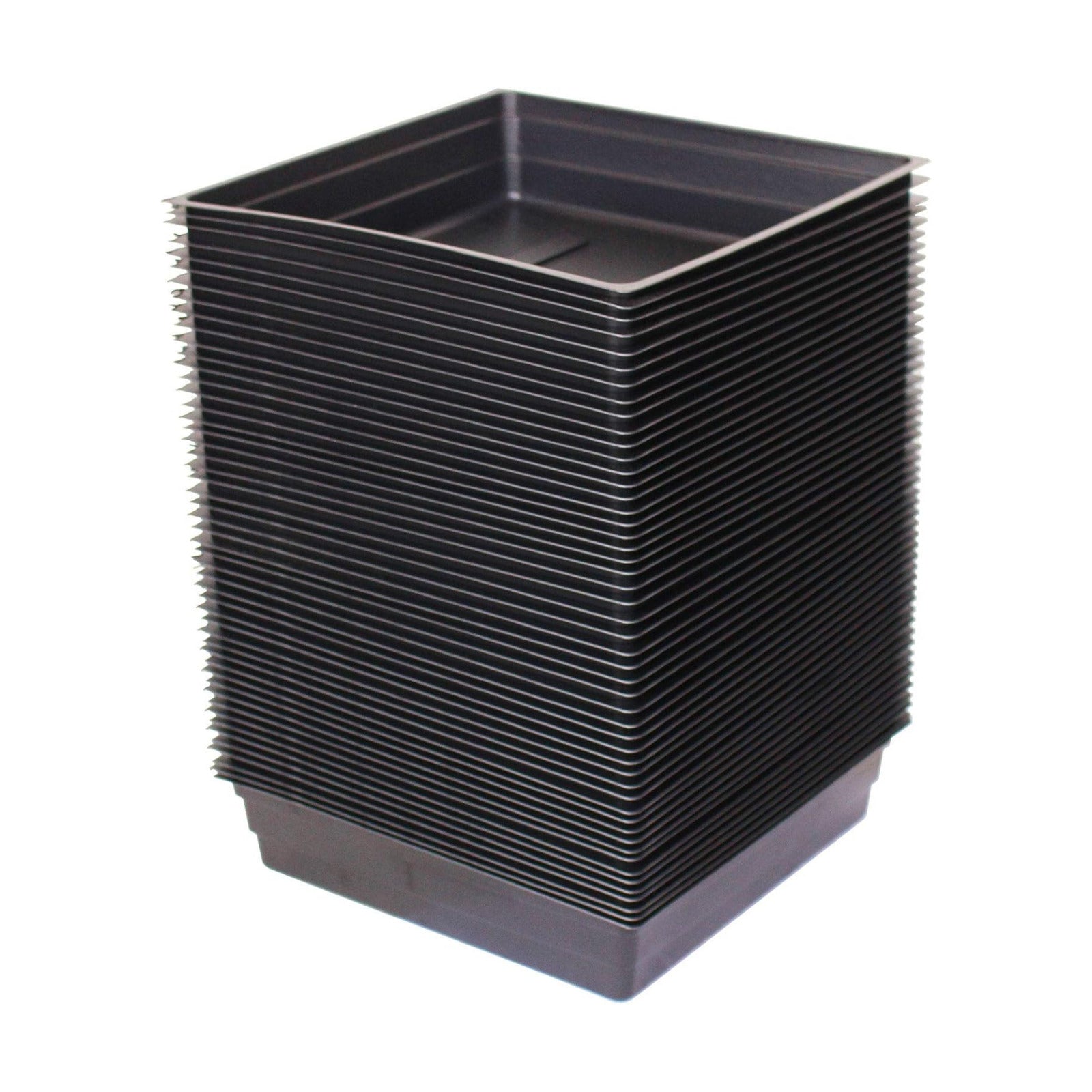 Handy Pantry 50-Pack 1010 Garden Growing Trays Without Drain Holes 10 x 10 | Plastic Plant Trays No Holes Wheatgrass