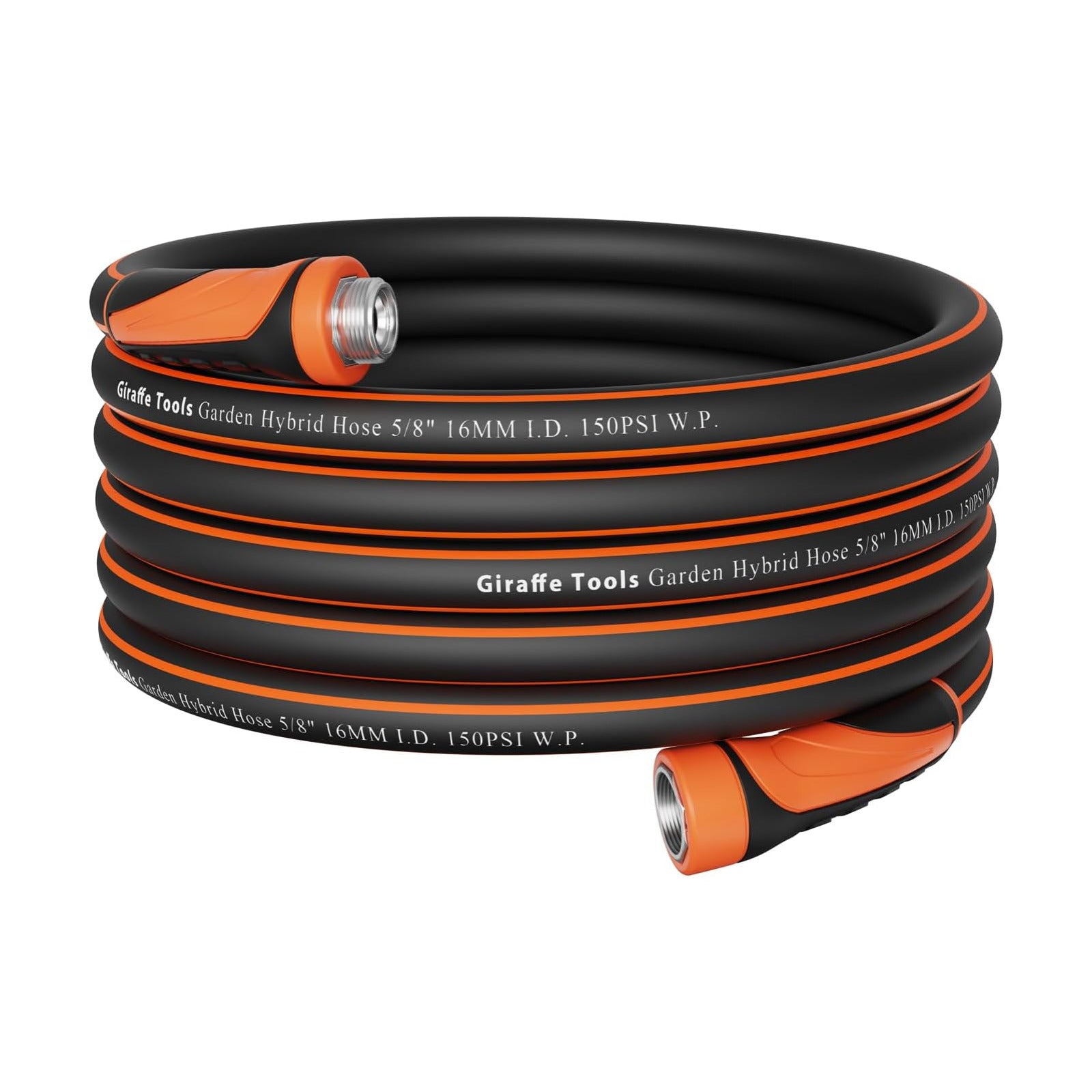 Giraffe Tools Garden Hose 5/8", 50ft Water Hose Heavy Duty | Flexible, Lightweight Hybrid Hose with Swivel Handle, 50ft