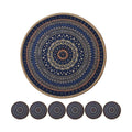 Boho Plant Pot Mat Absorbent Non Slip for Table Desk Floor 8.5" Set of 6