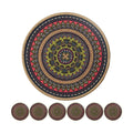 Boho Plant Pot Mat Absorbent Non Slip for Table Desk Floor 8.5" Set of 6