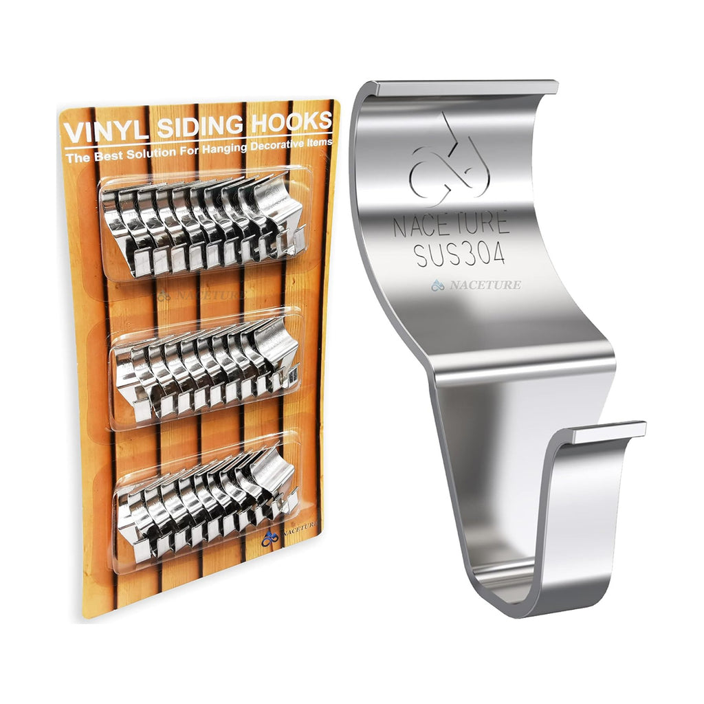 NACETURE Vinyl Siding Hooks Hanger Siding Clip for Hanging, 30 Pack