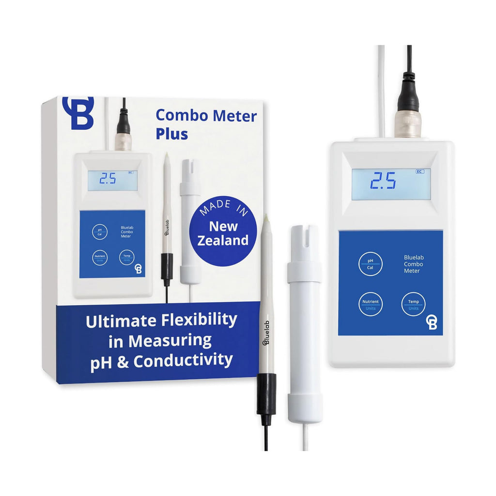 Bluelab METCOMPLUS Combo Meter Plus for pH, Temperature, and Conductivity in Water and Soil with Easy Calibration