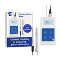 Bluelab METCOMPLUS Combo Meter Plus for pH, Temperature, and Conductivity in Water and Soil with Easy Calibration