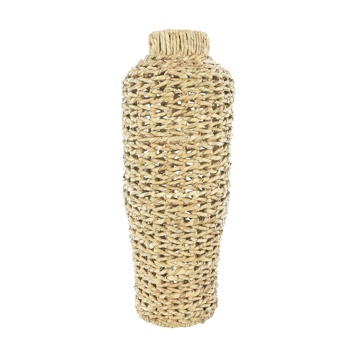 Creative Co-Op 22" H Handwoven Water Hyacinth & Rattan Floor Vase