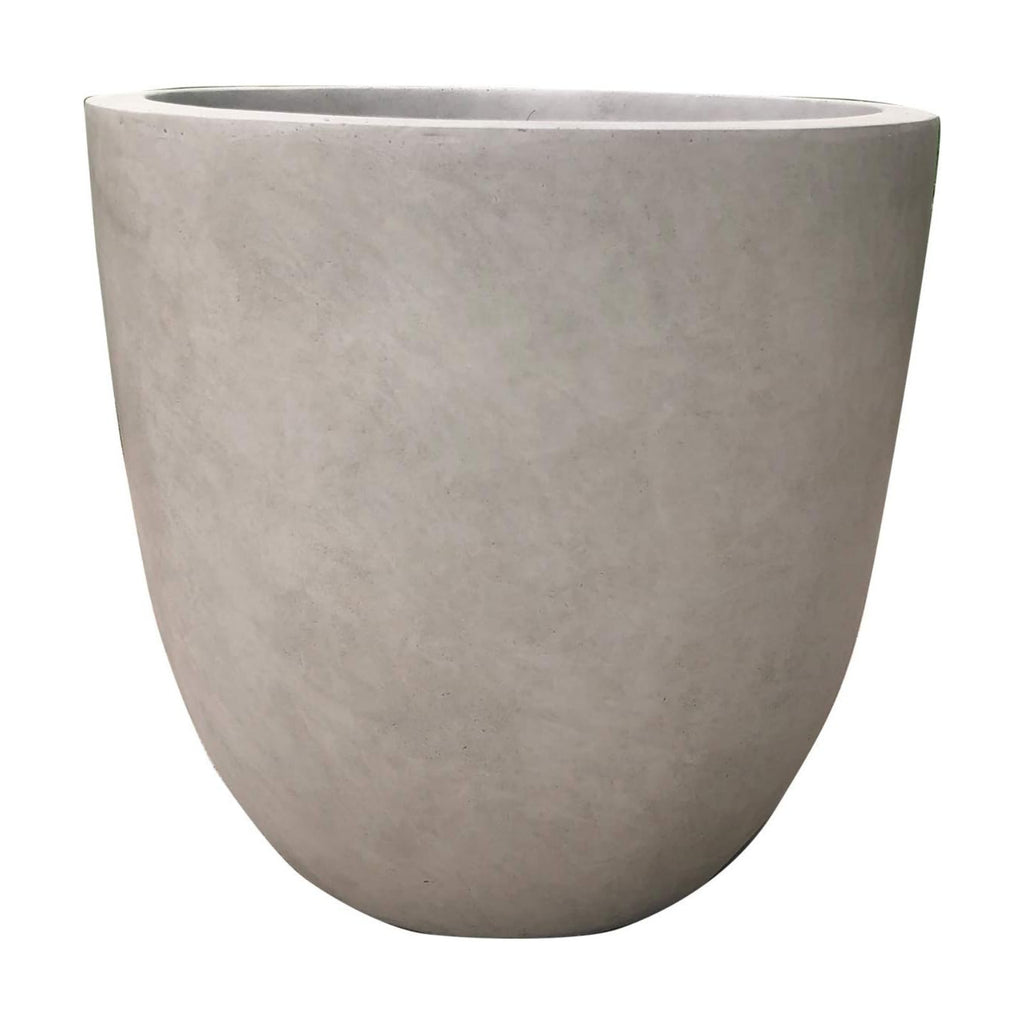 Kante Large 18" Round Concrete Planter, Modern Bowl Plant Pot for Home | Drainage Hole & Rubber Plug, Premium and