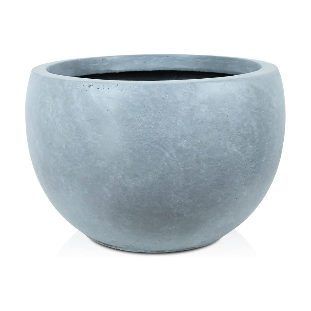 Kante Blue Gray Concrete Planter 11.8" Dia All-Weather Round Small Pot | Handcrafted Cement Bowl, Anti-Frost & UV