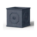 Kante Small Square Dusty Blue Concrete Planter 10.2" W, Outdoor | Rubber Plug for Indoor, Drainage for Garden