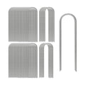 U Shaped Garden Stakes 12 Inch, Galvanized Landscape Staples for Tube | 50 Pack Heavy Duty Yard Ground Spikes 11 Gauge
