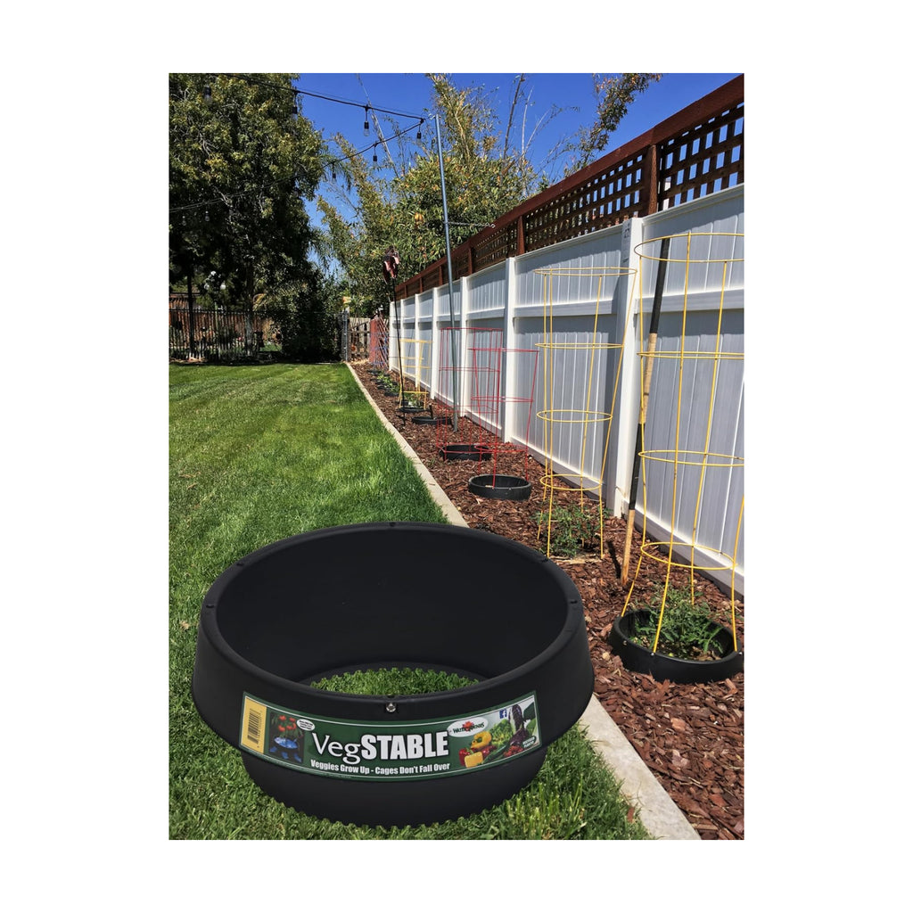 3-Pack 15" Planting Rings – Smart Water-Saving Tomato & Vegetable Support System, Anchors Tomato Cages, Prevents