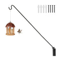 ERYTLLY Extended Reach Deck Hook Wall Pole Wall Mounted, Extensible and Adjustable 28 inch to 43 inch Bracket for Hanging Bird Feeder,Plants,Wind Chimes,Lanterns