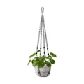 Mkono Macrame Plant Hanger Indoor 35 Inch Hanging Planter Basket Grey 1Pc
