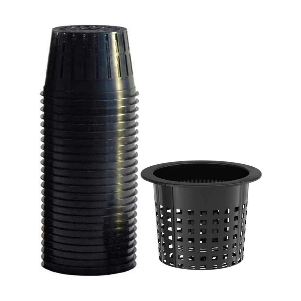 6 Inch Net Cups (12 Pack), Net Pots for Hydroponics, Orchids Mesh Baskets Pots Heavy Duty Hydroponics Supplies with