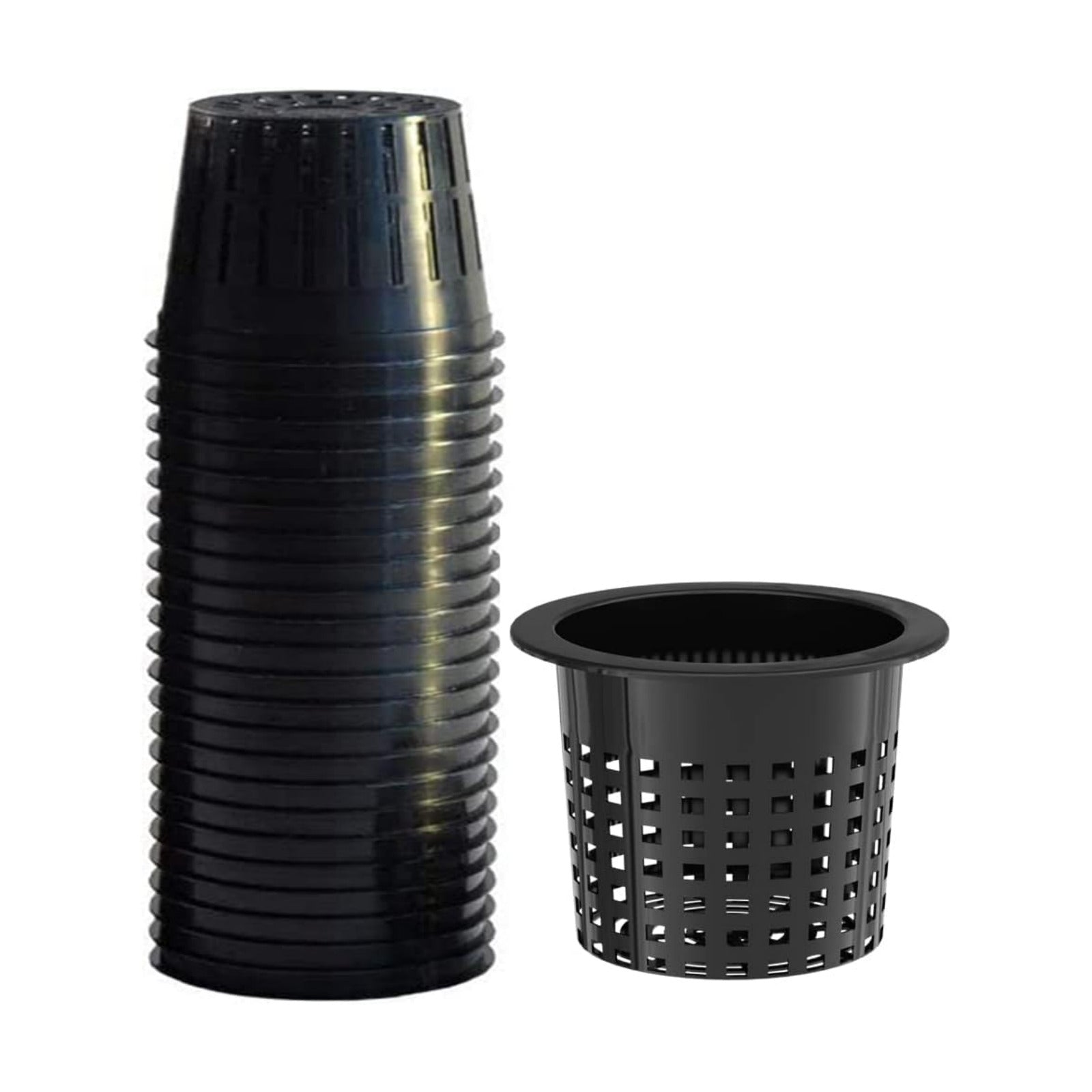 6 Inch Net Cups (12 Pack), Net Pots for Hydroponics, Orchids Mesh Baskets Pots Heavy Duty Hydroponics Supplies with