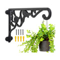 KABB Heavy Duty Hanging Plant Brackets, 2pcs 13" Hand Forged Iron Wall Mount Bracket Durable Rust-Resistant Plant